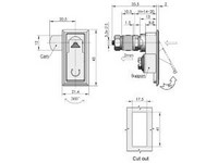 Fechadura para armário com puxador flexível MS726