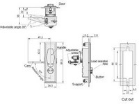 Fechadura para armário com puxador flexível MS707