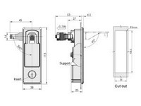 Fechadura para armário com puxador flexível MS727