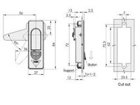 Fechadura para armário com puxador flexível MS732