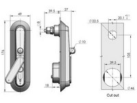 Fechadura para armário com puxador flexível MS839