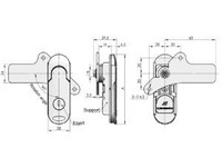 Fechadura para armário com puxador flexível MS843