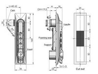 Fechadura para armário com puxador flexível MS861-2A