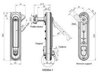 Fechadura para armário com puxador flexível MS864