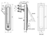 Fechadura para armário com puxador flexível MS864