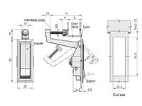 Fechadura para armário com puxador flexível MS708