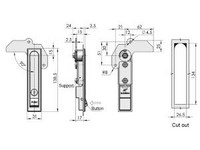 Fechadura para armário com puxador flexível MS710