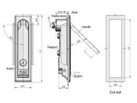 Fechadura para armário com puxador flexível MS712/MS713