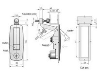 Fechadura para armário com puxador flexível MS718