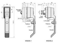 Fechadura de controle com haste MS835