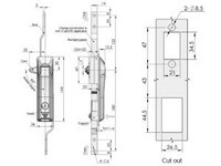 Fechadura de controle com haste MS828