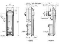 Fechadura de controle com haste MS831