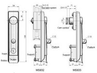 Fechadura de controle com haste MS832