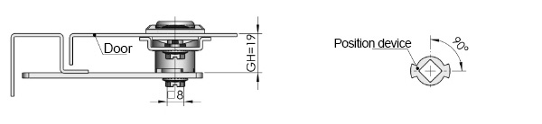 Fechadura para armário com puxador flexível MS717