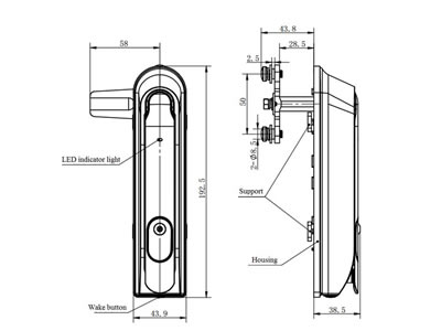 Fechadura eletrónica DS864-8-7F-3