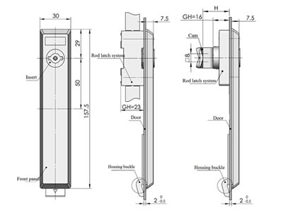 Fechadura com haste MS875-1A